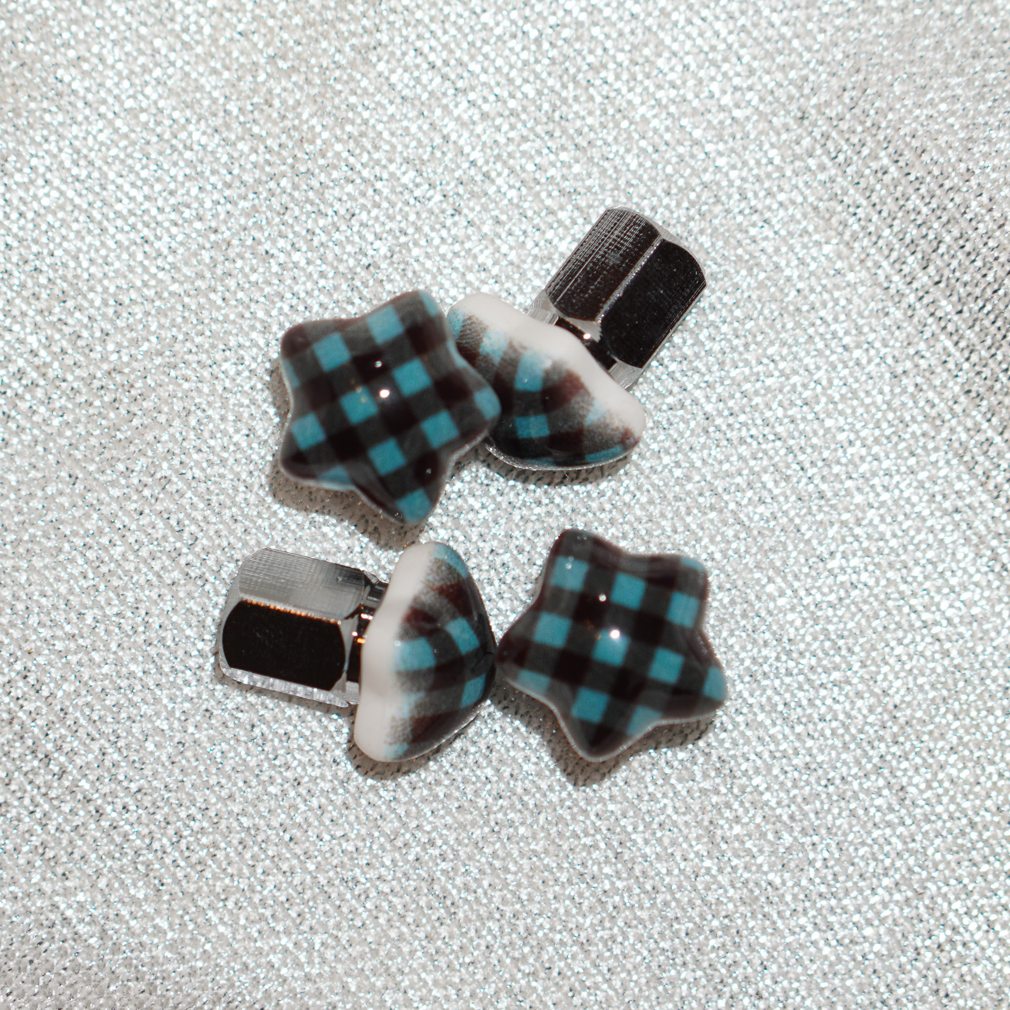 Starry Gingham Car Charm - Brownie Points