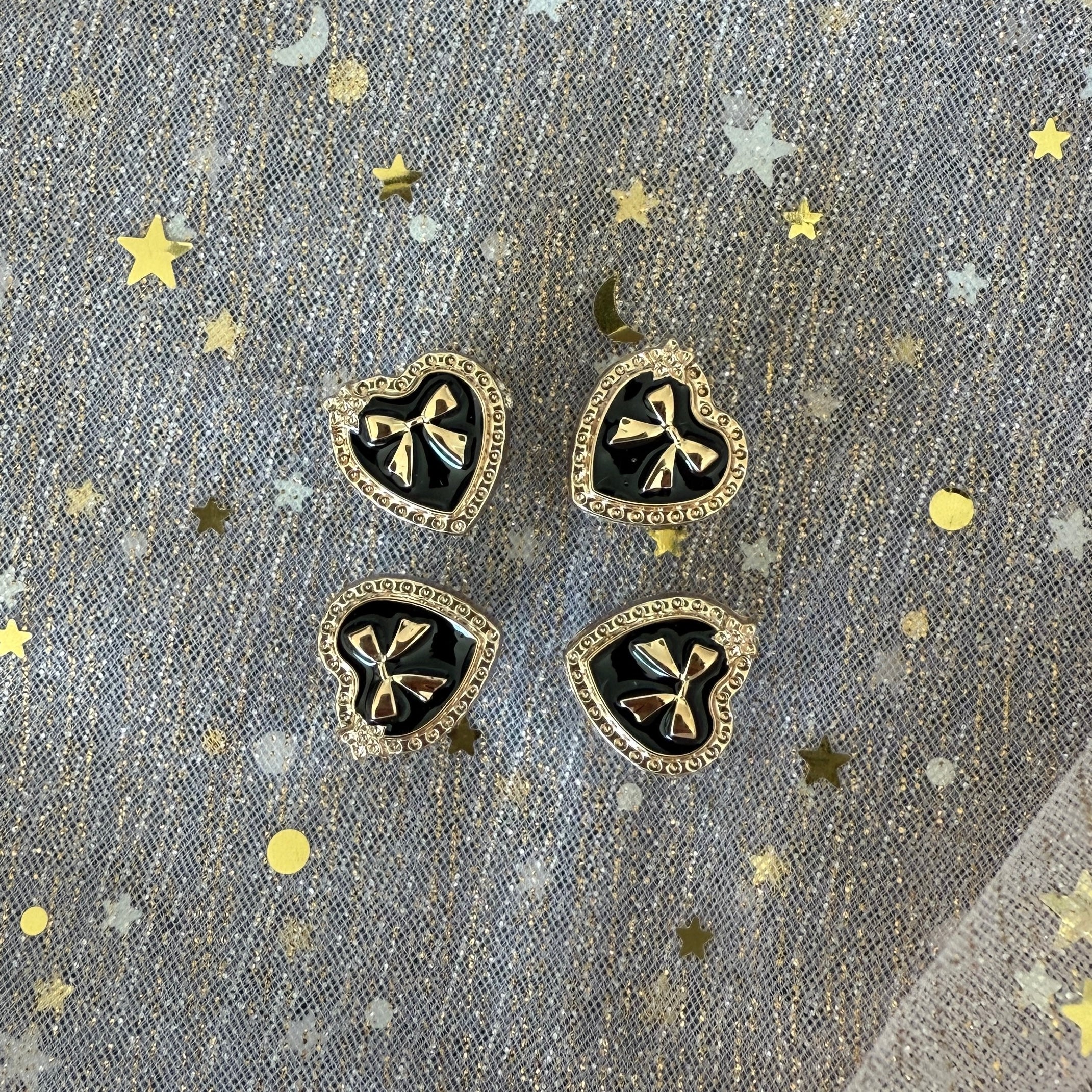 Heart of Gold Car Charm - Blackest Black