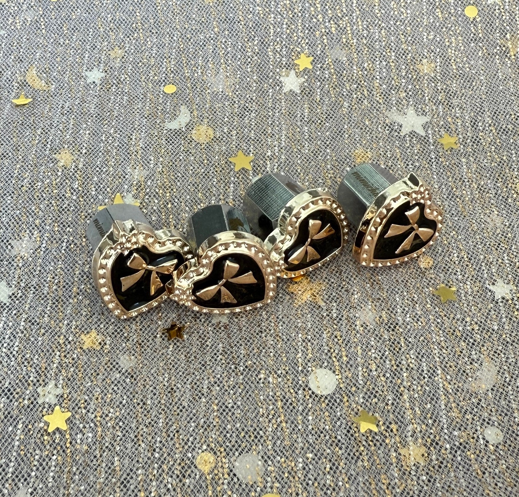 Heart of Gold Car Charm - Blackest Black